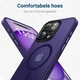 Apple iPhone 15 Pro Max Hoesje met MagSafe Back Cover Matte Paars afbeelding 7