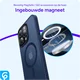 Apple iPhone 15 Pro Max Hoesje met MagSafe Back Cover Matte Donkerblauw afbeelding 7