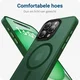 Apple iPhone 15 Pro Max Hoesje met MagSafe Back Cover Matte Donkergroen afbeelding 7