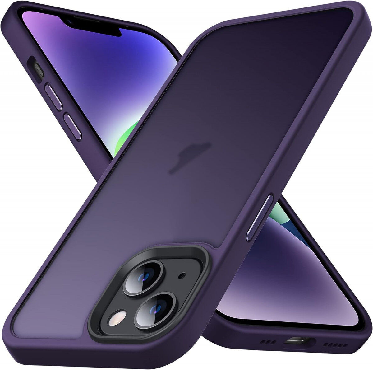 Apple iPhone 14 Pro Hoesje Back Cover Matte Paars afbeelding 1