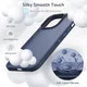Apple iPhone 14 Pro Hoesje Back Cover Matte Donkerblauw afbeelding 3