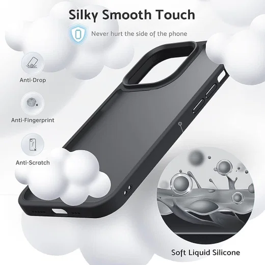 Apple iPhone 14 Pro Max Hoesje Back Cover Matte Zwart afbeelding 3