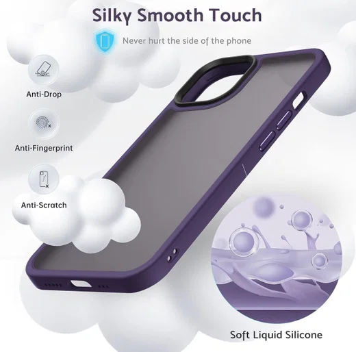 Apple iPhone 14 Pro Max Hoesje Back Cover Matte Paars afbeelding 3