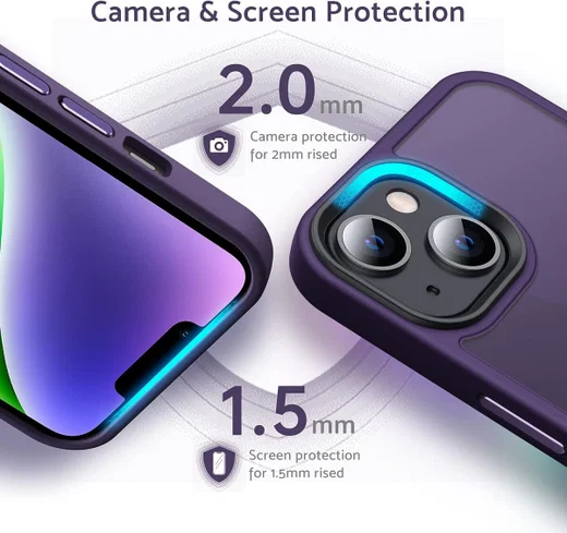Apple iPhone 14 Pro Max Hoesje Back Cover Matte Paars afbeelding 4