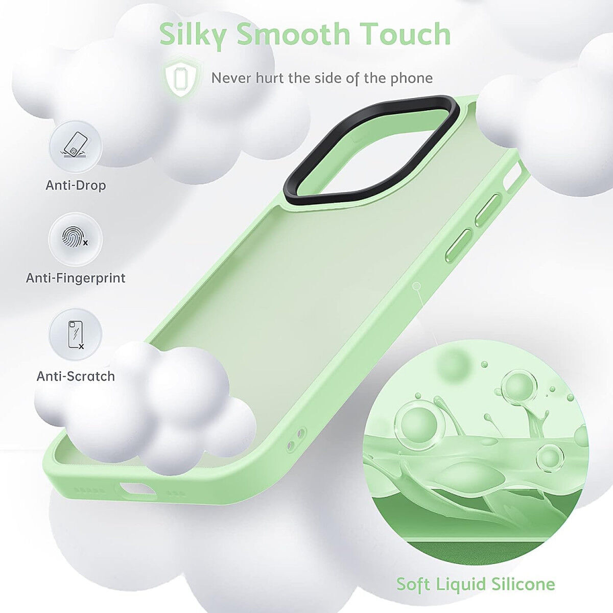 Apple iPhone 14 Pro Max Hoesje Back Cover Matte Groen afbeelding 3