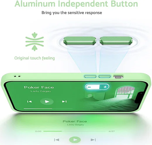 Apple iPhone 14 Pro Max Hoesje Back Cover Matte Groen afbeelding 5
