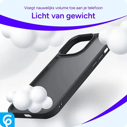 Apple iPhone 15 Hoesje Back Cover Matte Zwart afbeelding 6
