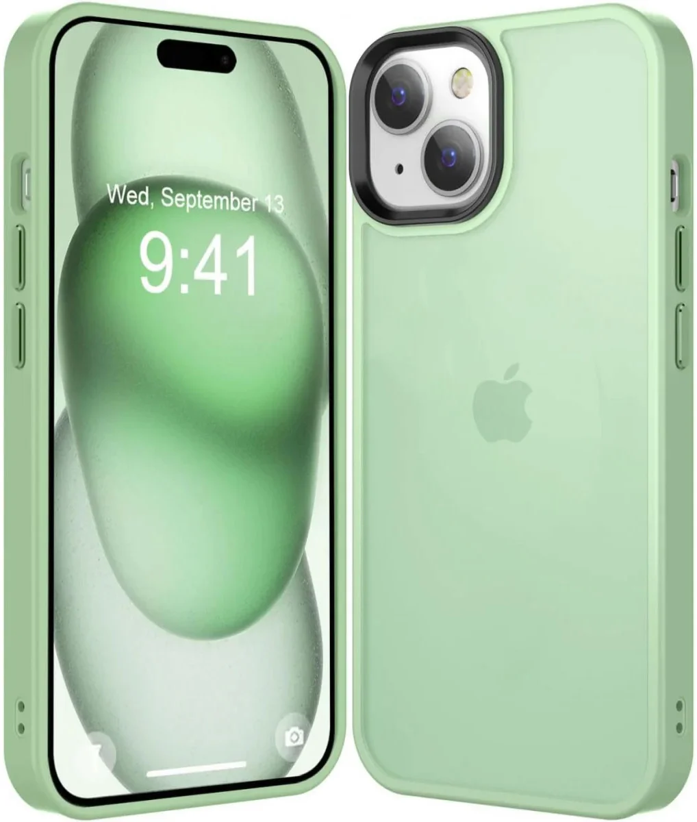 Apple iPhone 15 Hoesje Back Cover Matte Groen afbeelding 1