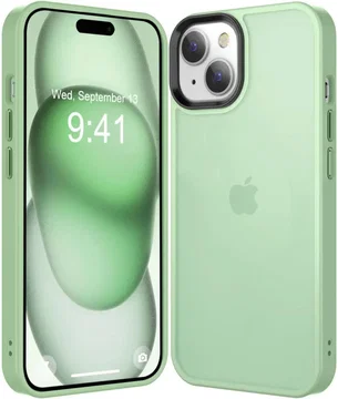 Apple iPhone 15 Hoesje Back Cover Matte Groen