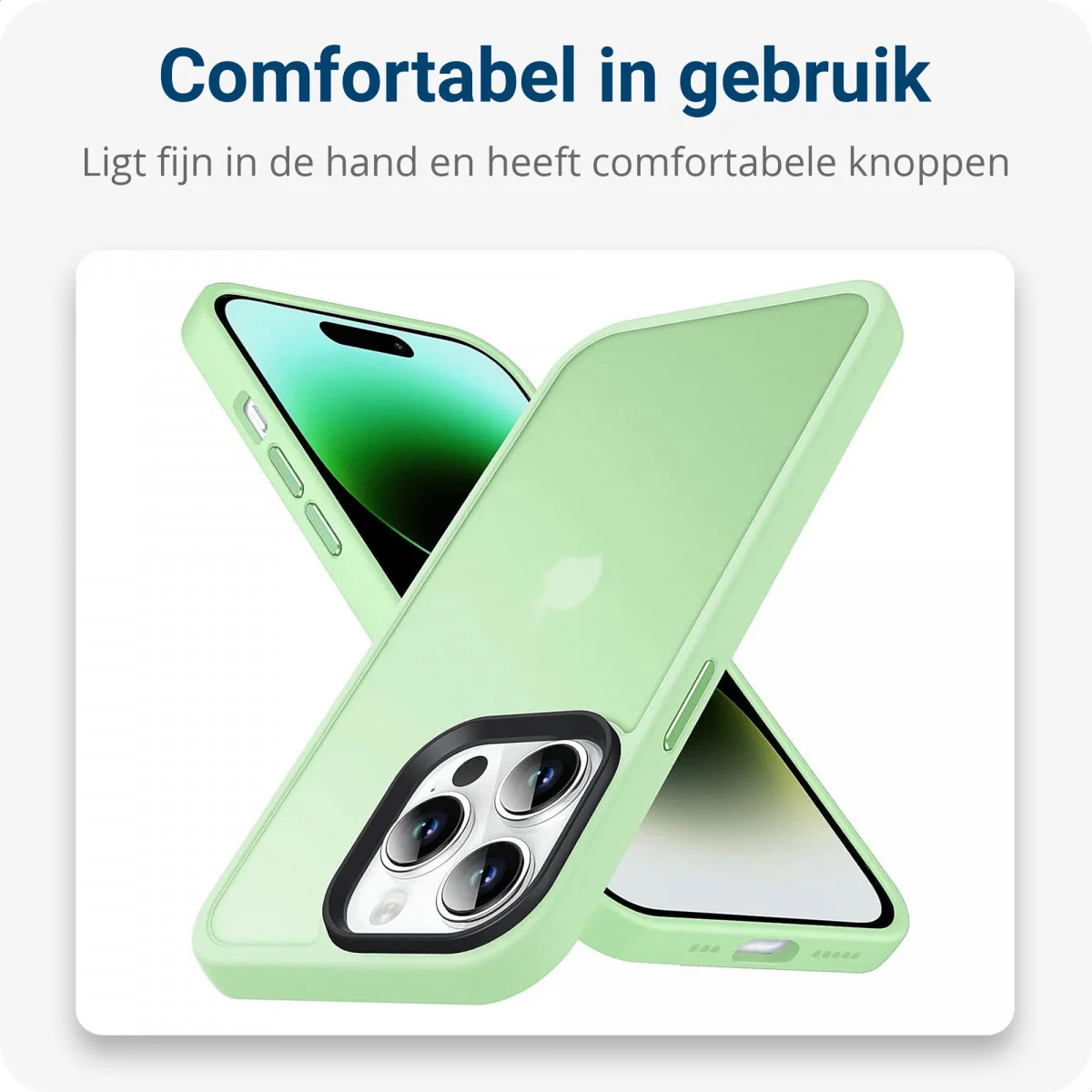 Apple iPhone 15 Hoesje Back Cover Matte Groen afbeelding 5