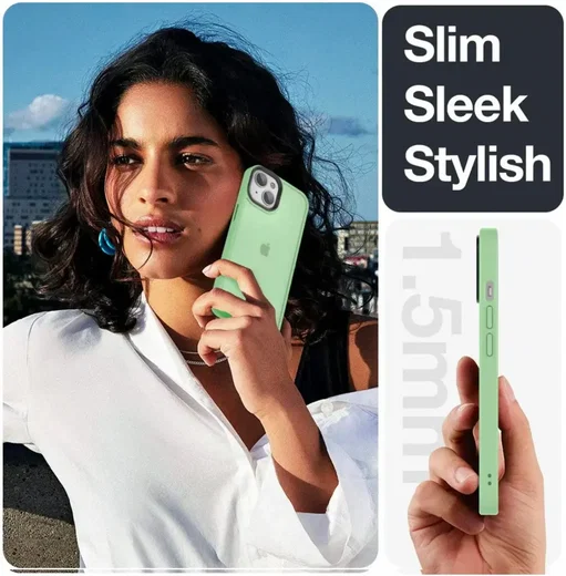 Apple iPhone 15 Plus Hoesje Back Cover Matte Groen afbeelding 2