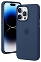 Apple iPhone 15 Pro Hoesje Back Cover Matte Donker Blauw