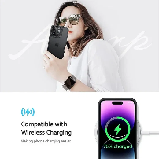 Apple iPhone 15 Pro Max Hoesje Back Cover Matte Zwart afbeelding 5