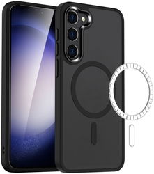 Samsung Galaxy S23 Hoesje met MagSafe Back Cover Matte Zwart afbeelding