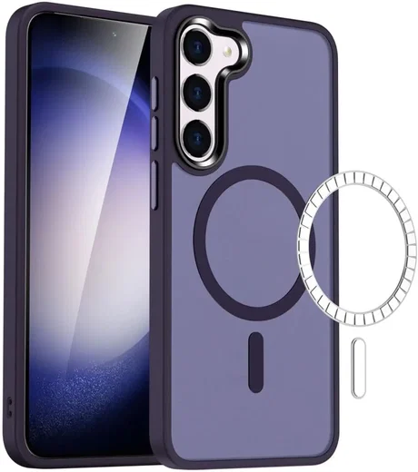 Samsung Galaxy S23 Hoesje met MagSafe Back Cover Matte Paars afbeelding 1