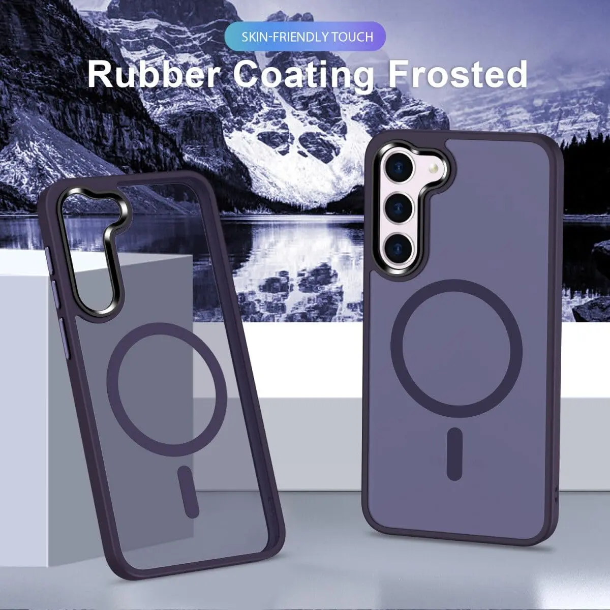 Samsung Galaxy S23 Hoesje met MagSafe Back Cover Matte Paars afbeelding 9