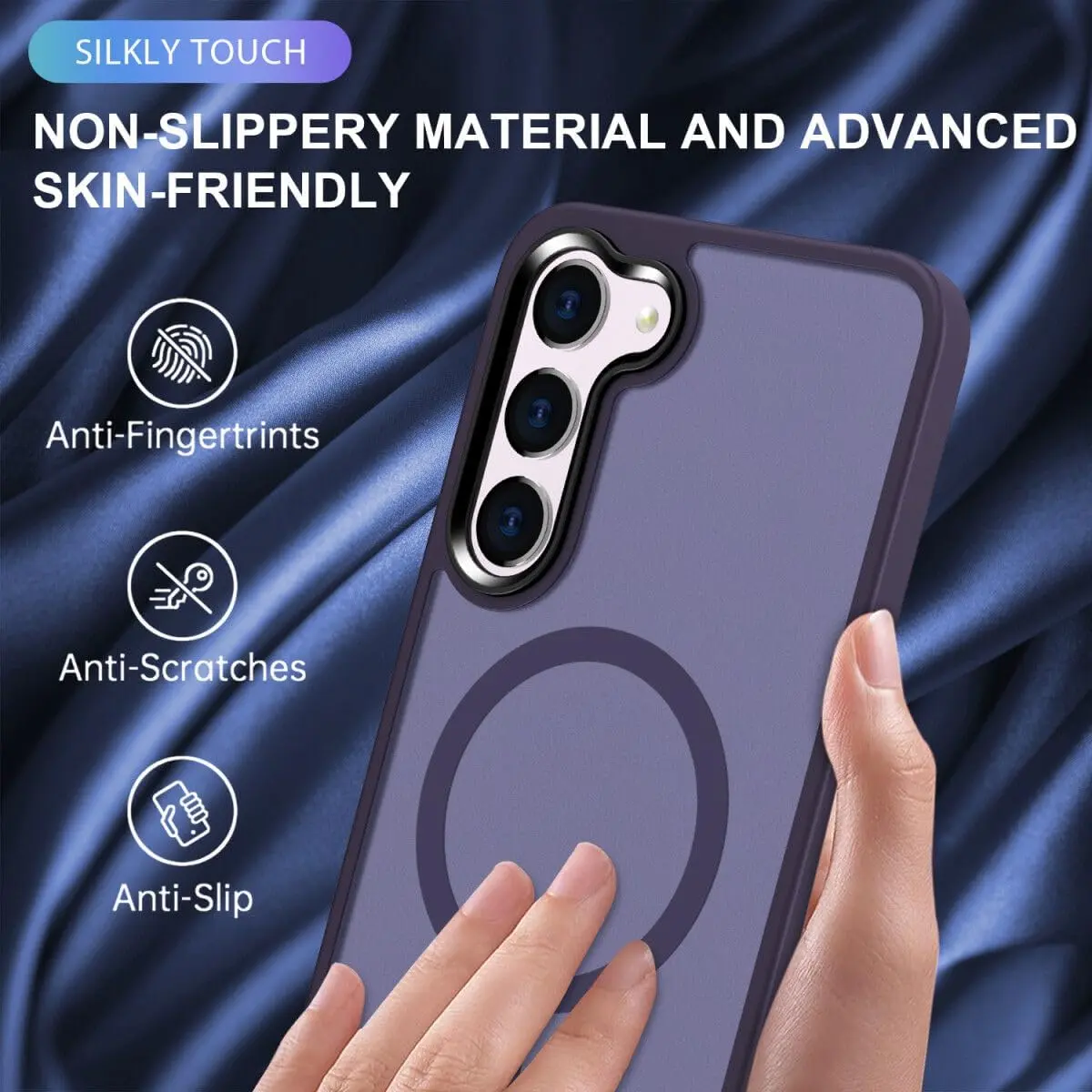 Samsung Galaxy S23 Hoesje met MagSafe Back Cover Matte Paars afbeelding 10