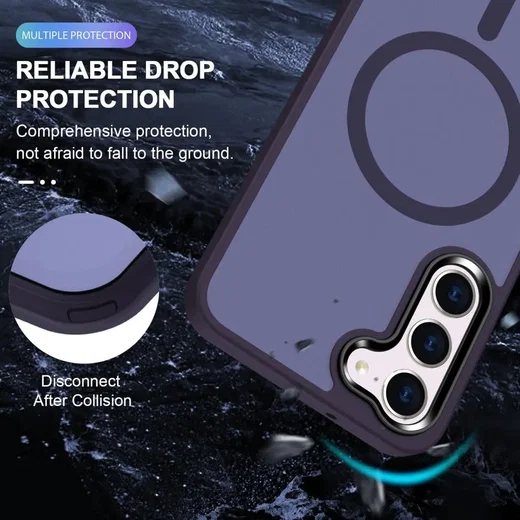 Samsung Galaxy S23 Hoesje met MagSafe Back Cover Matte Paars afbeelding 7