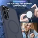 Samsung Galaxy S23 Hoesje met MagSafe Back Cover Matte Donkerblauw afbeelding 4