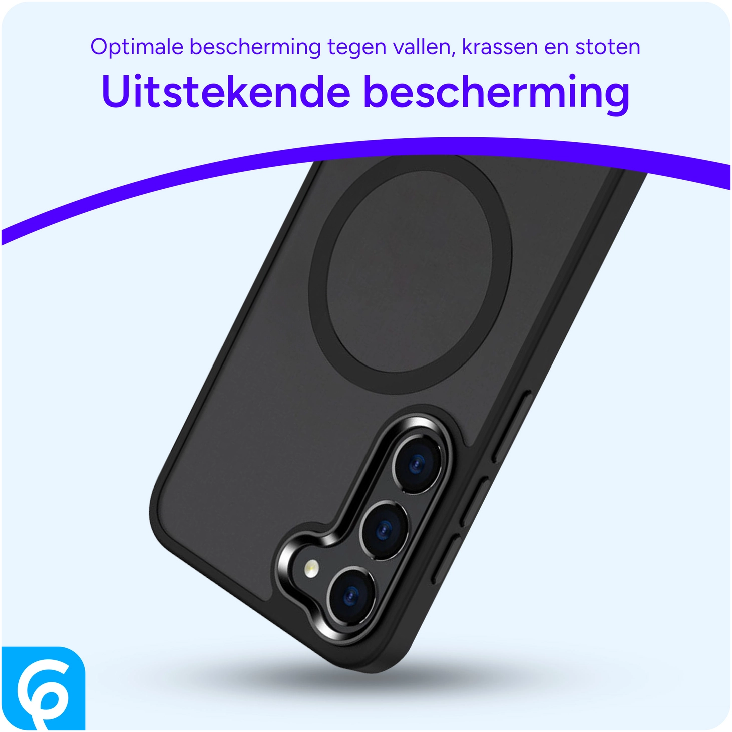 Samsung Galaxy S23 Plus Hoesje met MagSafe Matte Zwart afbeelding 4