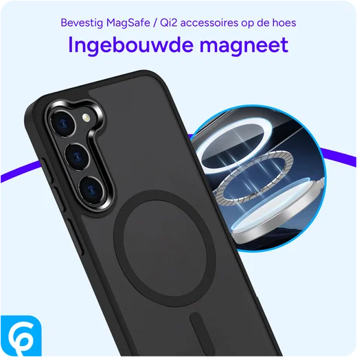 Samsung Galaxy S23 Plus Hoesje met MagSafe Matte Zwart afbeelding 5
