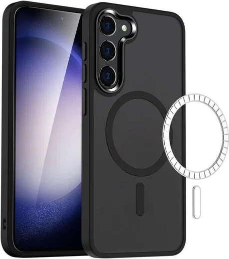 Samsung Galaxy S23 Plus Hoesje met MagSafe Matte Zwart afbeelding 1