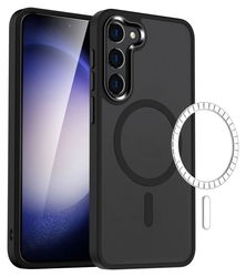 Samsung Galaxy S23 Plus Hoesje met MagSafe Matte Zwart afbeelding