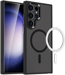 Samsung Galaxy S23 Ultra Hoesje met MagSafe Matte Zwart afbeelding