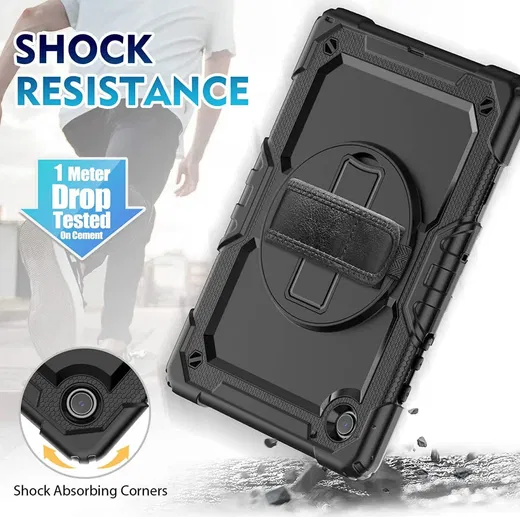 Samsung Galaxy Tab A8 Hoes met Screen Protector en Handriem Blauw afbeelding 8