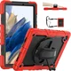 Samsung Galaxy Tab A8 Hoes met Screen Protector en Handriem Rood afbeelding 9
