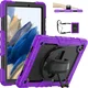 Samsung Galaxy Tab A8 Hoes met Screen Protector en Handriem Paars afbeelding 9