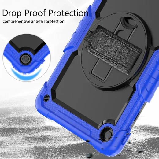Lenovo Tab M10 Plus Gen 3 (10.6) Hoes met Screenprotector en Handriem Blauw afbeelding 4