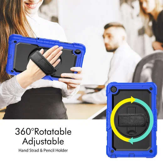 Lenovo Tab M10 Plus Gen 3 (10.6) Hoes met Screenprotector en Handriem Blauw afbeelding 7