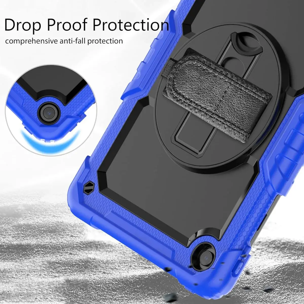 Lenovo Tab M10 Plus / FHD Plus Hoes met Screen Protector en Handriem Blauw afbeelding 4