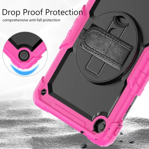 Lenovo Tab M10 Plus / FHD Plus Hoes met Screen Protector en Handriem Roze afbeelding 4