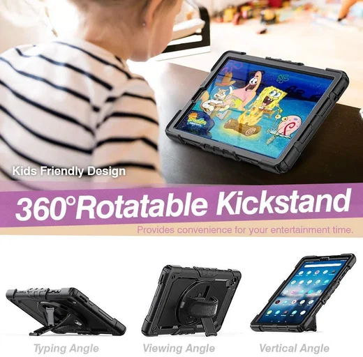 Lenovo Tab M10 Plus / FHD Plus Hoes met Screen Protector en Handriem Roze afbeelding 8