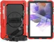 Samsung Galaxy Tab S8+ / S7+ / S7 FE Hoes met Screen Protector en Handriem Rood afbeelding 13