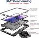 Samsung Galaxy Tab S8+ / S7+ / S7 FE Hoes met Screen Protector en Handriem Rood afbeelding 2