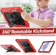Samsung Galaxy Tab S8+ / S7+ / S7 FE Hoes met Screen Protector en Handriem Rood afbeelding 5