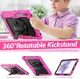 Samsung Galaxy Tab S8+ / S7+ / S7 FE Hoes met Screen Protector en Handriem Roze afbeelding 6