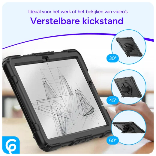 Samsung Galaxy Tab S6 Lite Hoes met Screen Protector en Handriem Blauw afbeelding 8