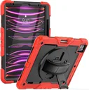 Apple iPad Pro 12.9 Hoes met Screen Protector en Handriem Rood