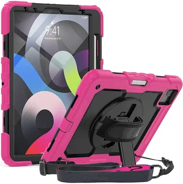 Apple iPad Pro 11 Hoes met Screen Protector en Handriem Roze
