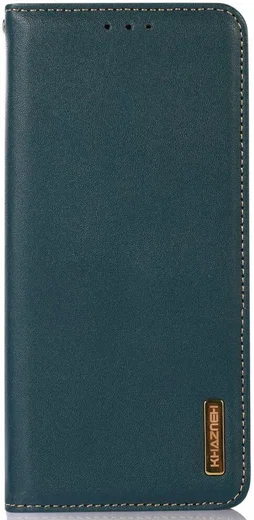 KHAZNEH iPhone 15 Pro Hoesje RFID Portemonnee Book Case Leer Groen afbeelding 7