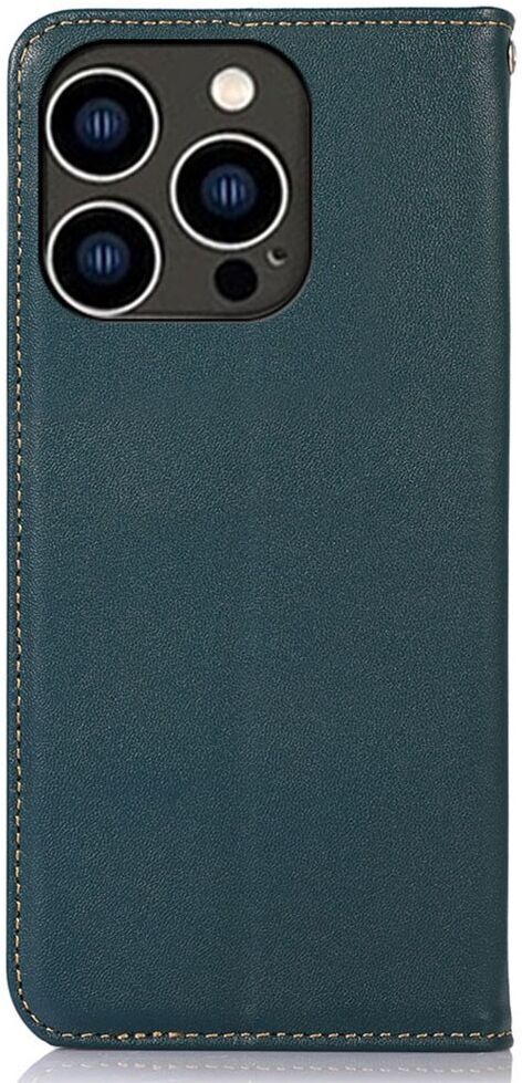 KHAZNEH iPhone 15 Pro Hoesje RFID Portemonnee Book Case Leer Groen afbeelding 8