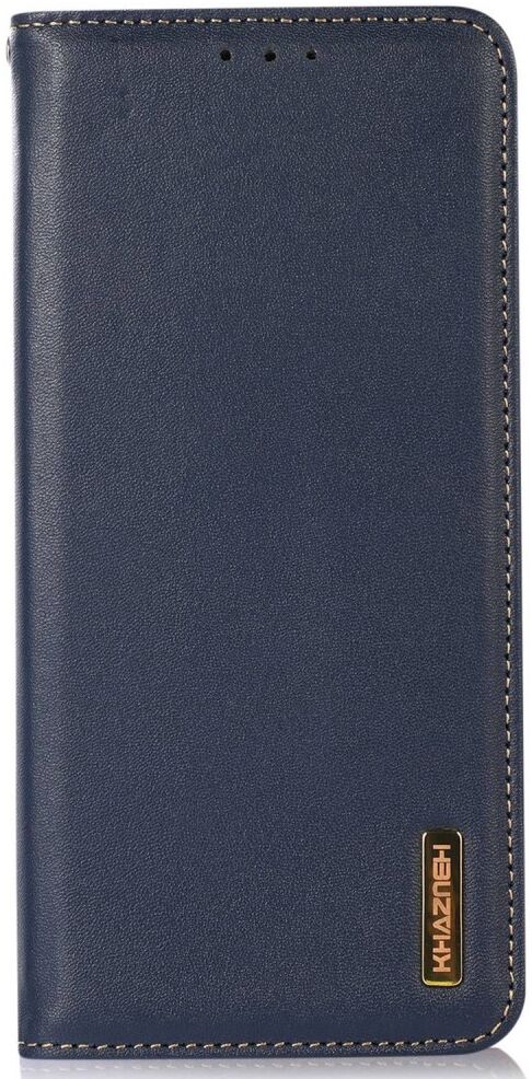 KHAZNEH iPhone 15 Pro Hoesje RFID Portemonnee Book Case Leer Blauw afbeelding 7