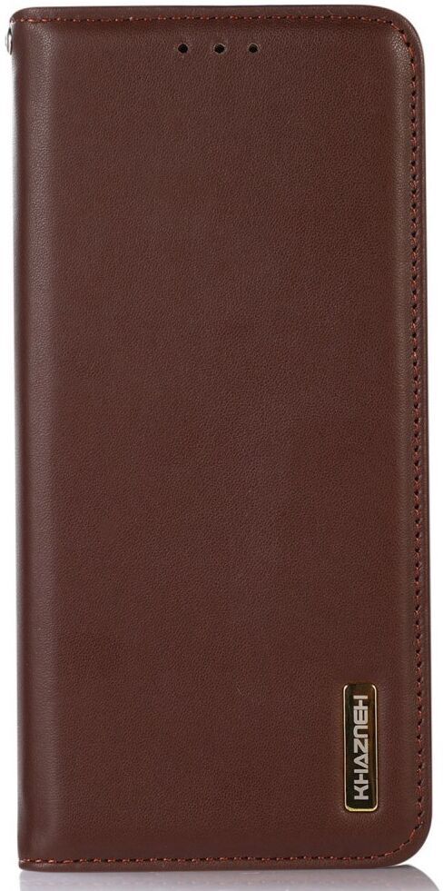 KHAZNEH iPhone 15 Pro Hoesje RFID Portemonnee Book Case Leer Bruin afbeelding 7
