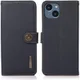 KHAZNEH Apple iPhone 15 Hoesje RFID Book Case Leer Blauw afbeelding 2