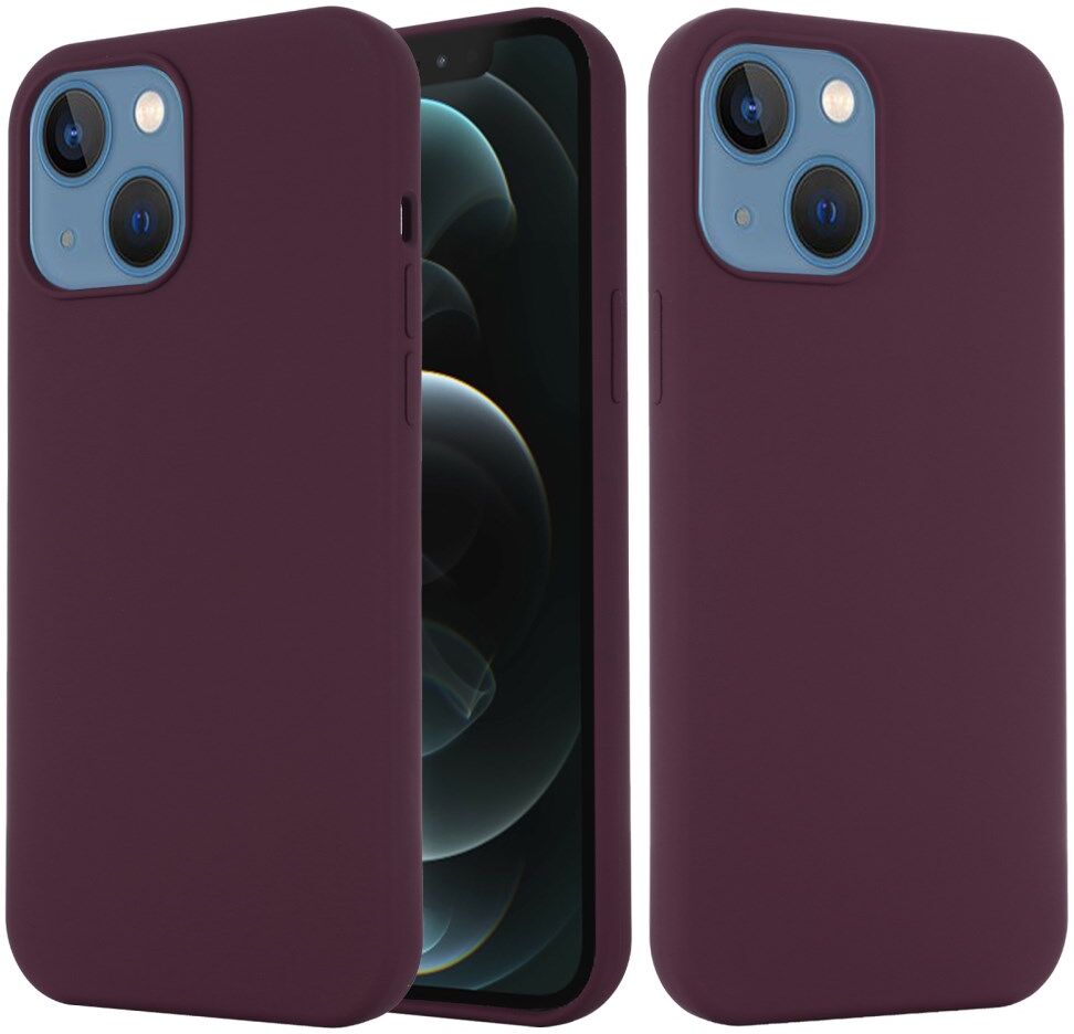 Apple iPhone 15 Hoesje MagSafe Dun Silicone Back Cover Bordeaux afbeelding 3