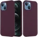 Apple iPhone 15 Hoesje MagSafe Dun Silicone Back Cover Bordeaux afbeelding 3